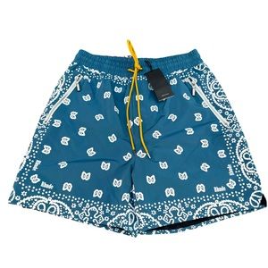 Men’s RHUDE athletic bandanna swim shorts size large